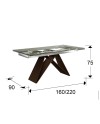 MIKA -MESA COMEDOR EXTENS- MARRON